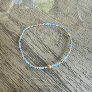 Enewton Hope Unwritten Beaded Bracelet- Gold, Periwinkle Blue